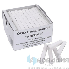 Мел белый АЛГЕМ, набор 100 шт., квадратный, МШБ 100