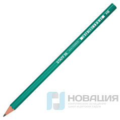 Карандаш чернографитный STAFF EVERYDAY BLP-GRN, 1 шт., НВ, пластиковый, корпус зеленый, 181938