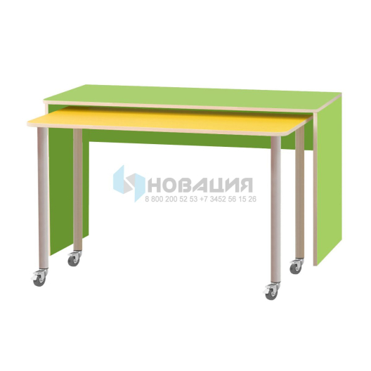 Комплект мебели детский (стол-тумба и стол выкатной)