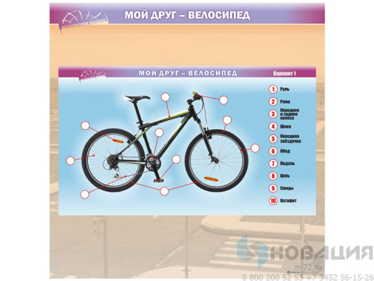 Доска магнитно-маркерная Мой друг - велосипед