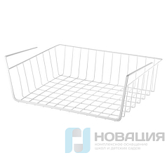 Корзина подвесная (органайзер) универсальная для шкафов и полок, металлическая, LAIMA