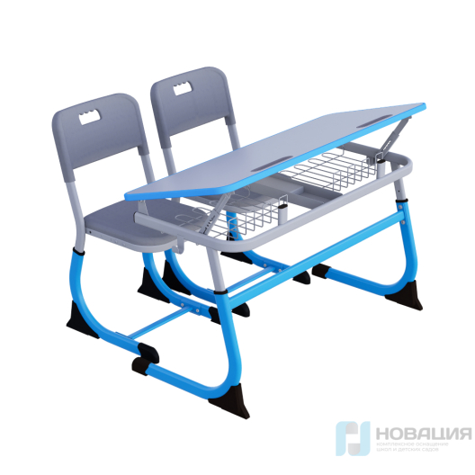 Комплект ученический двухместный регулируемый с наклоном столешницы Smarty