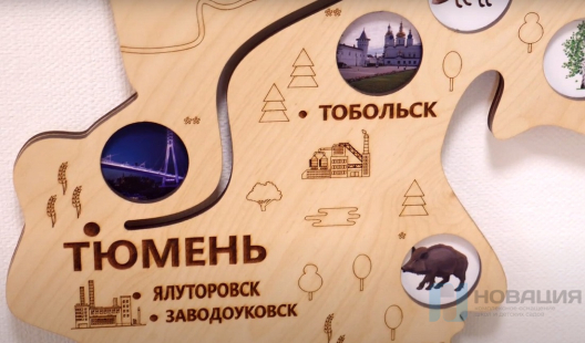 Карта регионов России деревянная