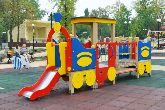 Игровой комплекс с одним вагончиком Паровозик