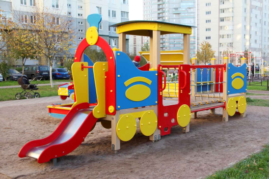 Игровой комплекс с одним вагончиком Паровозик