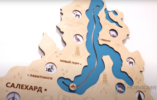 Карта регионов России деревянная