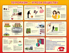 Стенд Терроризм — угроза обществу, 1,3х1 м