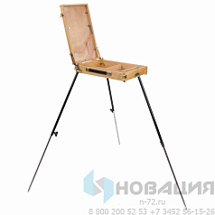 Этюдник BRAUBERG ART CLASSIC, бук, 40х25х7,5см, высота холста 70см, ножки метал 90см, ремень,190655