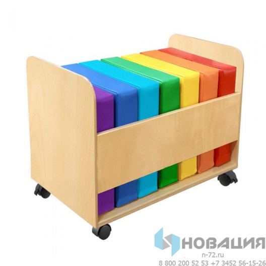 Тележка мобильная с комплектом мини-матов Радуга